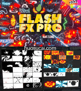 【FCPX素材】约384个含能量、火、烟雾、形状等的2D Flash手绘特效元素包 Flash FX Pro For FCPX